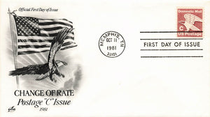 Change of Rate Postage 'C' Issue – 1981 First Day Cover | Patriotic Symbolism