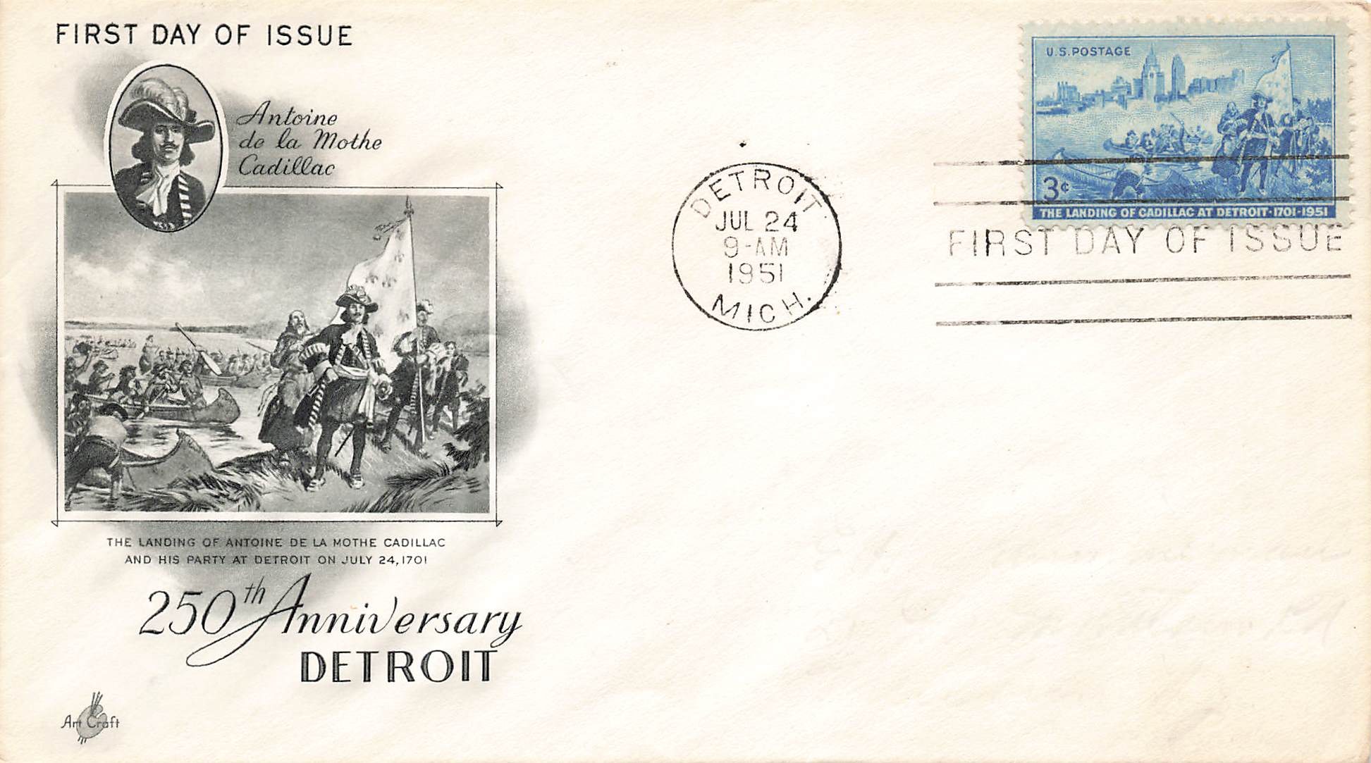 1951 Detroit 250th ann #1000