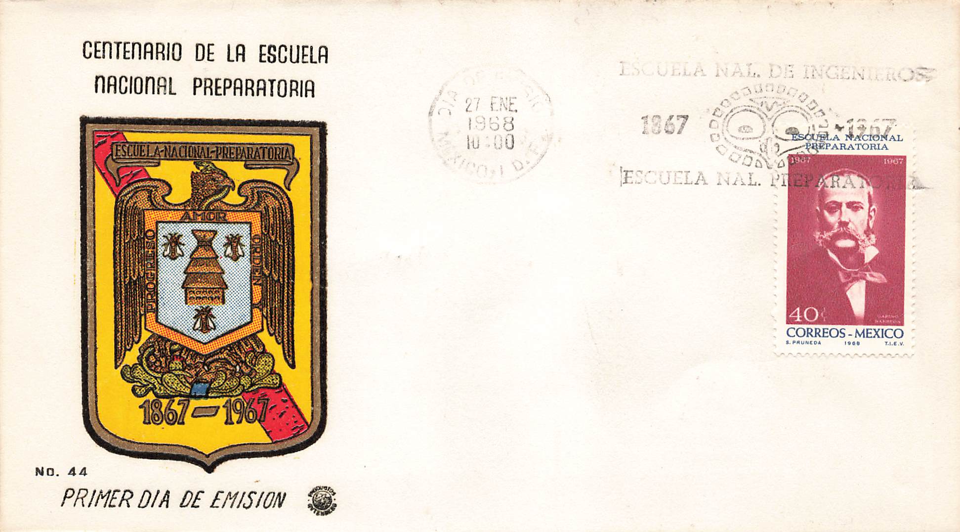 1968 Mexico - Escuela Nacional De Preparatoria .40