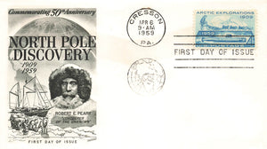 1959 North Pole Discovery 4c stamp