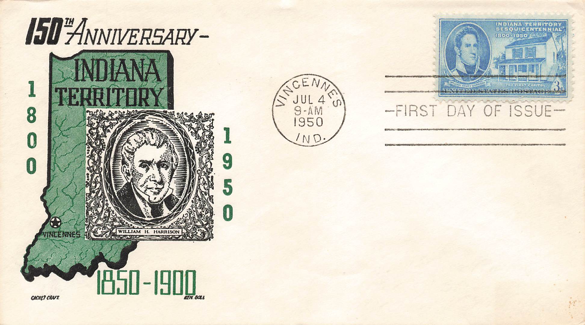 1950 Indiana Territory 100th Ann #996