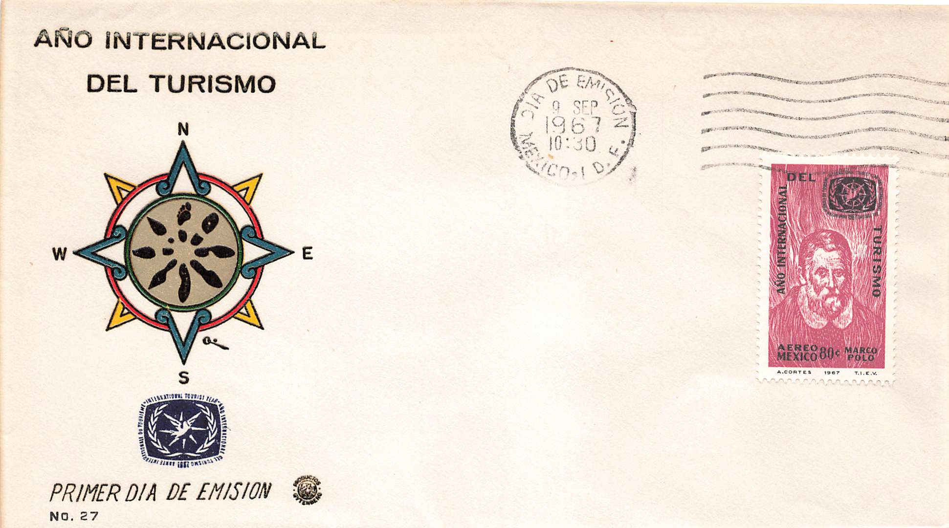 1967 Mexico - Año Internacional Del Turismo - .80