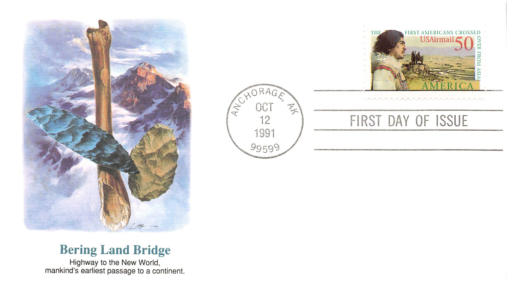 1991 Bering Land Bridge .50 First Americans Crossed from Asia