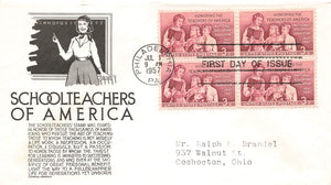 1957 Honoring Teachers School Teachers of America 4 stamps