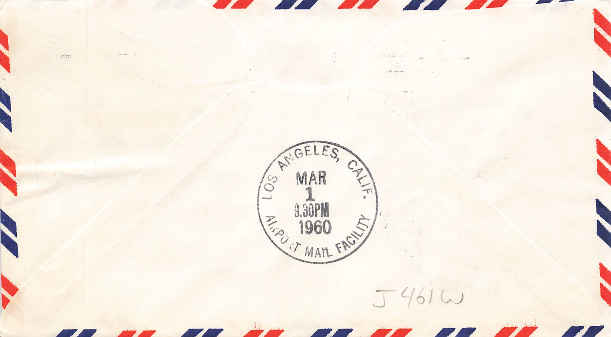 1960 First Jet Air Mail Service .07 Cents