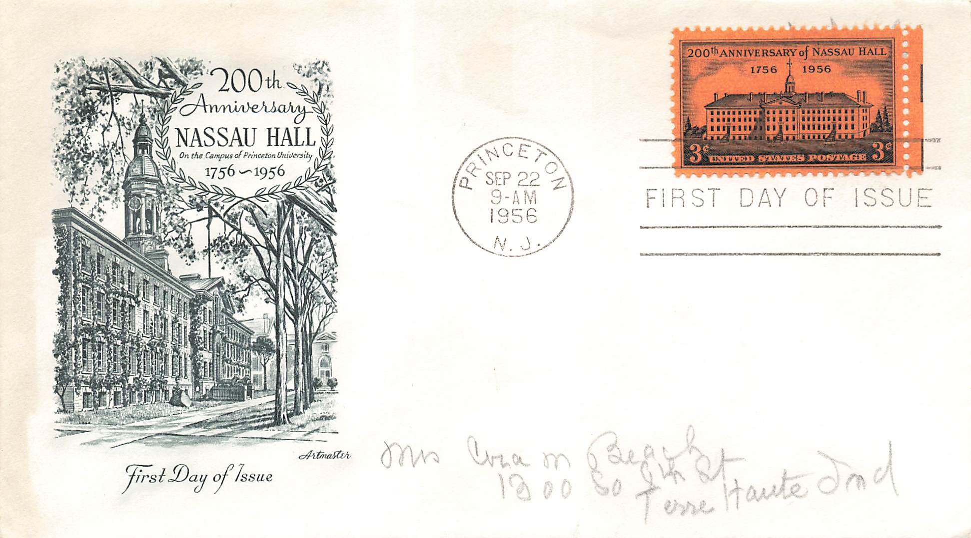 1956 Nassau hall 200th ann