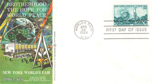 1964 new York Worlds Fair 5c stamp Brotherhood