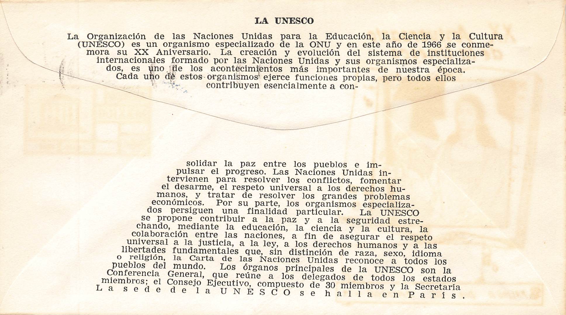 1966 Mexico - XX Aniversario de la Unesco .80