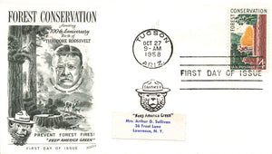 1958 Smokey the bear 100th Birthday Teodore Roosevelt