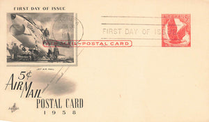 1958 5 cent Jet air mail postcard