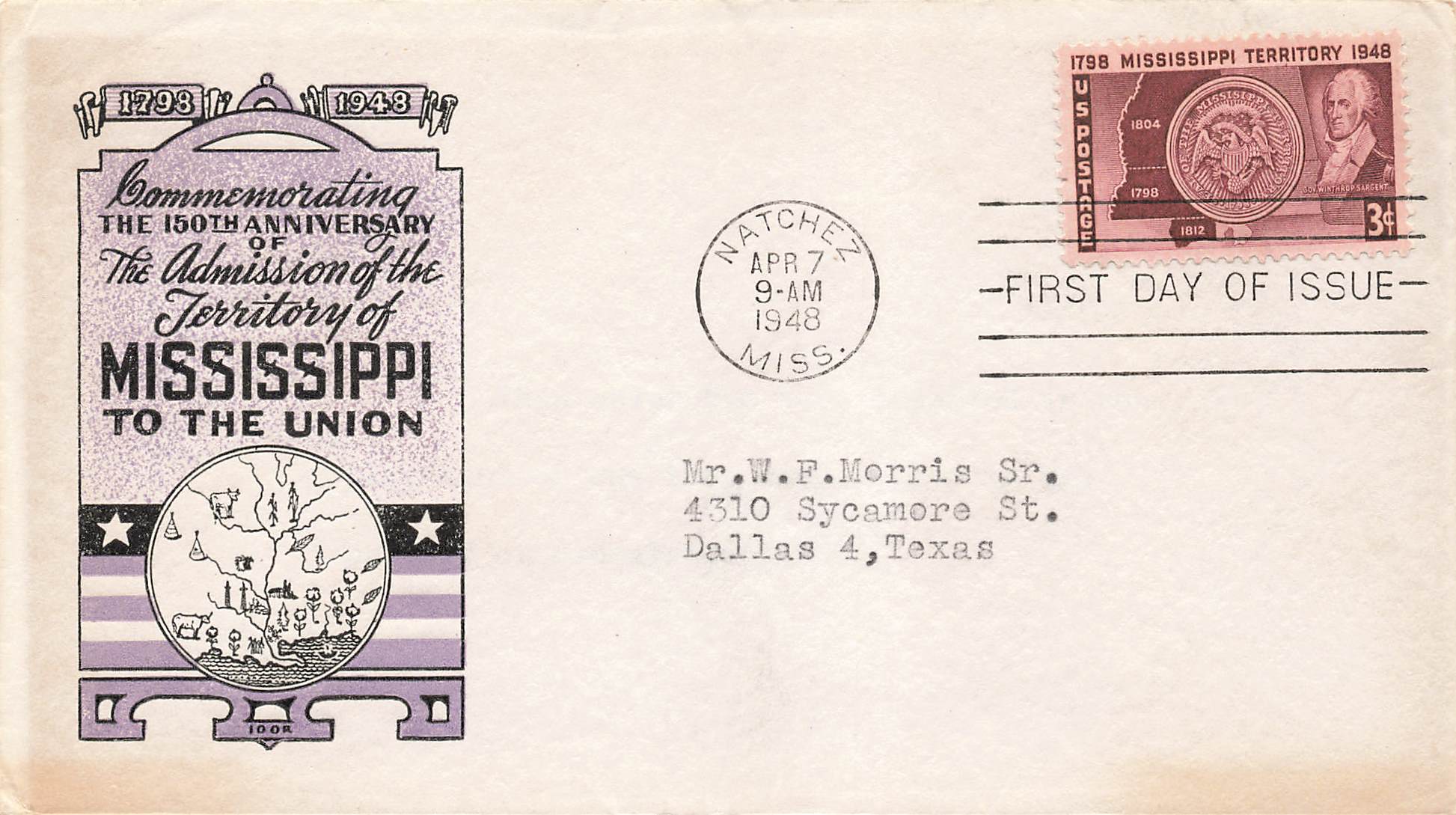 1948 Mississippi to the Union #955