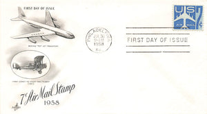 1958 Air Mail 7c Stamp