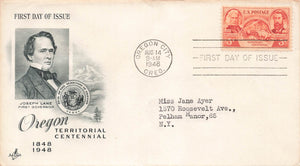 1948 Oregon Centennial Joseph Lane