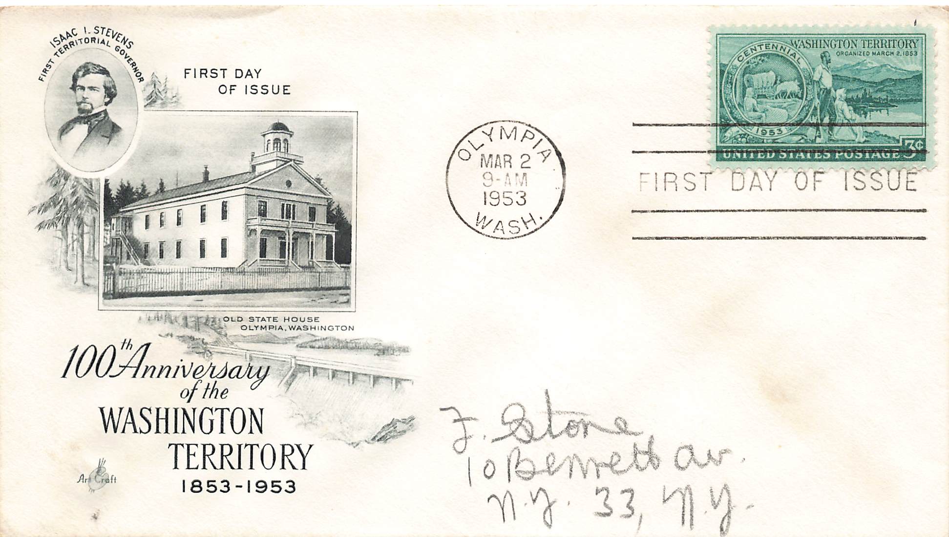 1953 Washington Territory 100th Anniversay