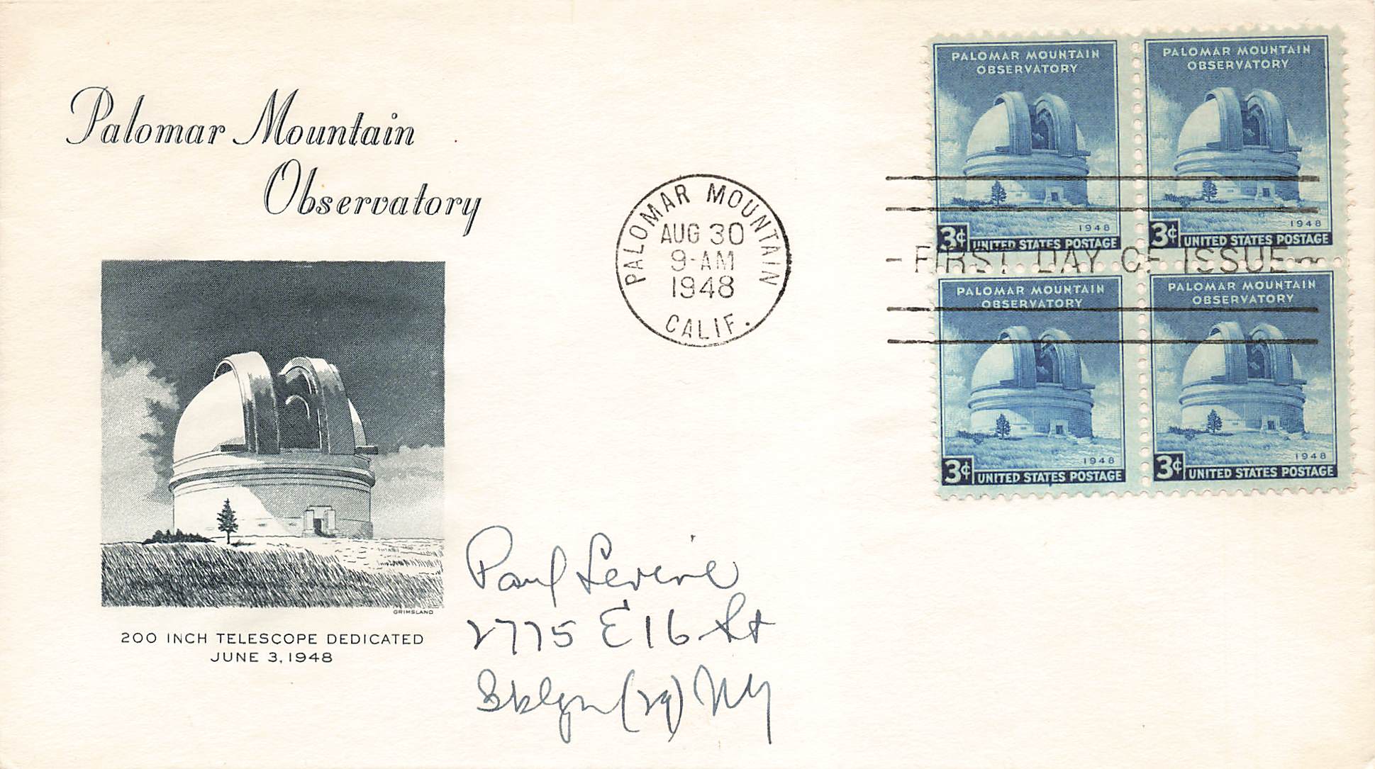 1948 Palomar Mountain Observatory