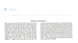 1991 Bering Land Bridge .50 First Americans Crossed from Asia