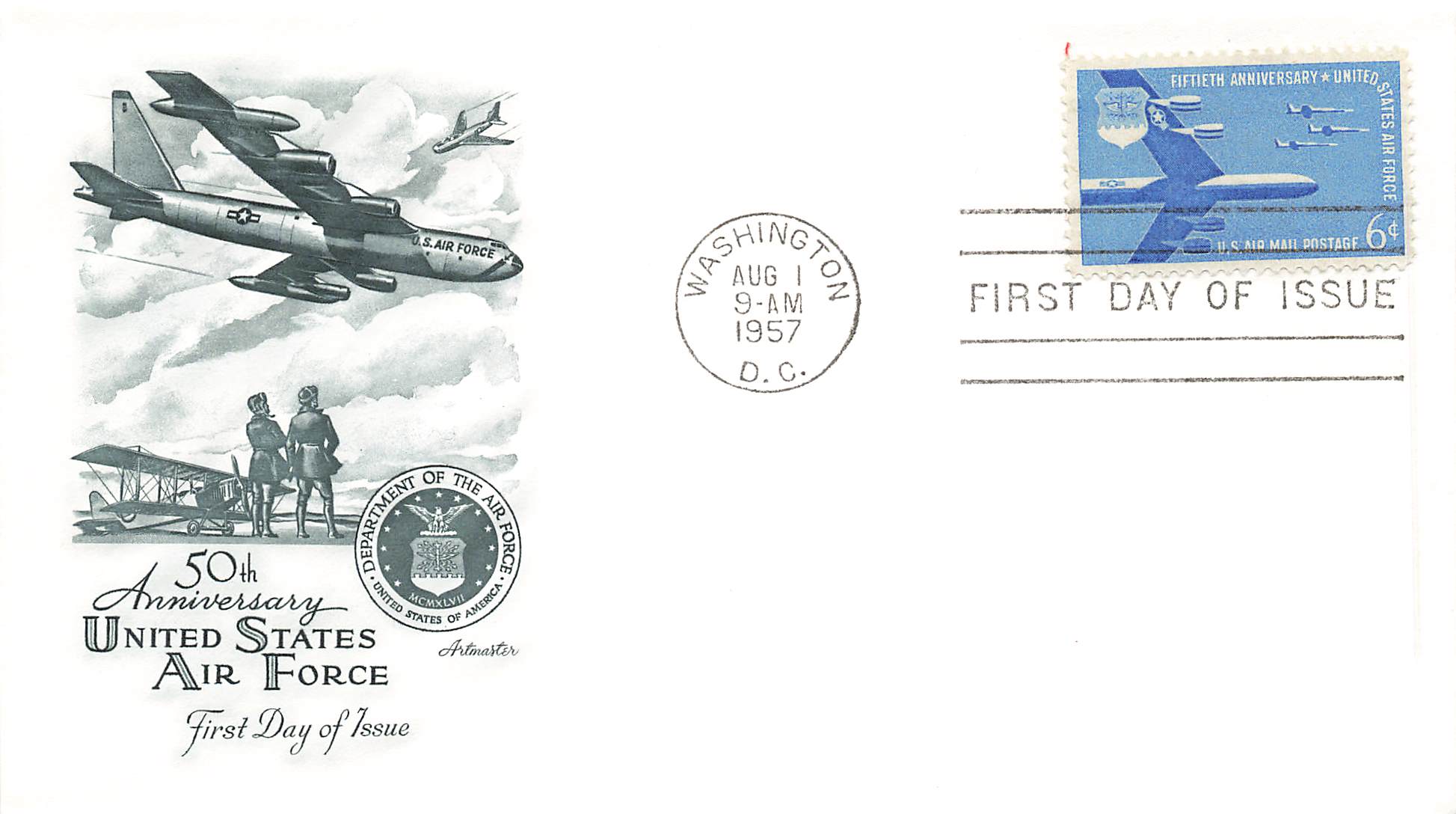 1957 US Air Force 50th Anniversary FDC