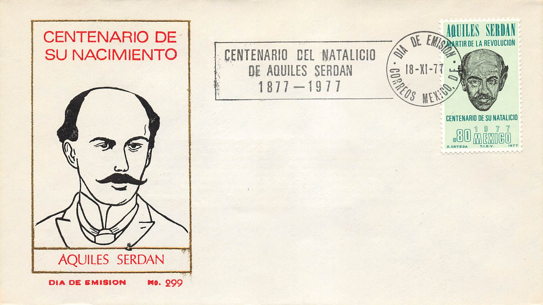 1977 Mexico Aquiles Serdan .80