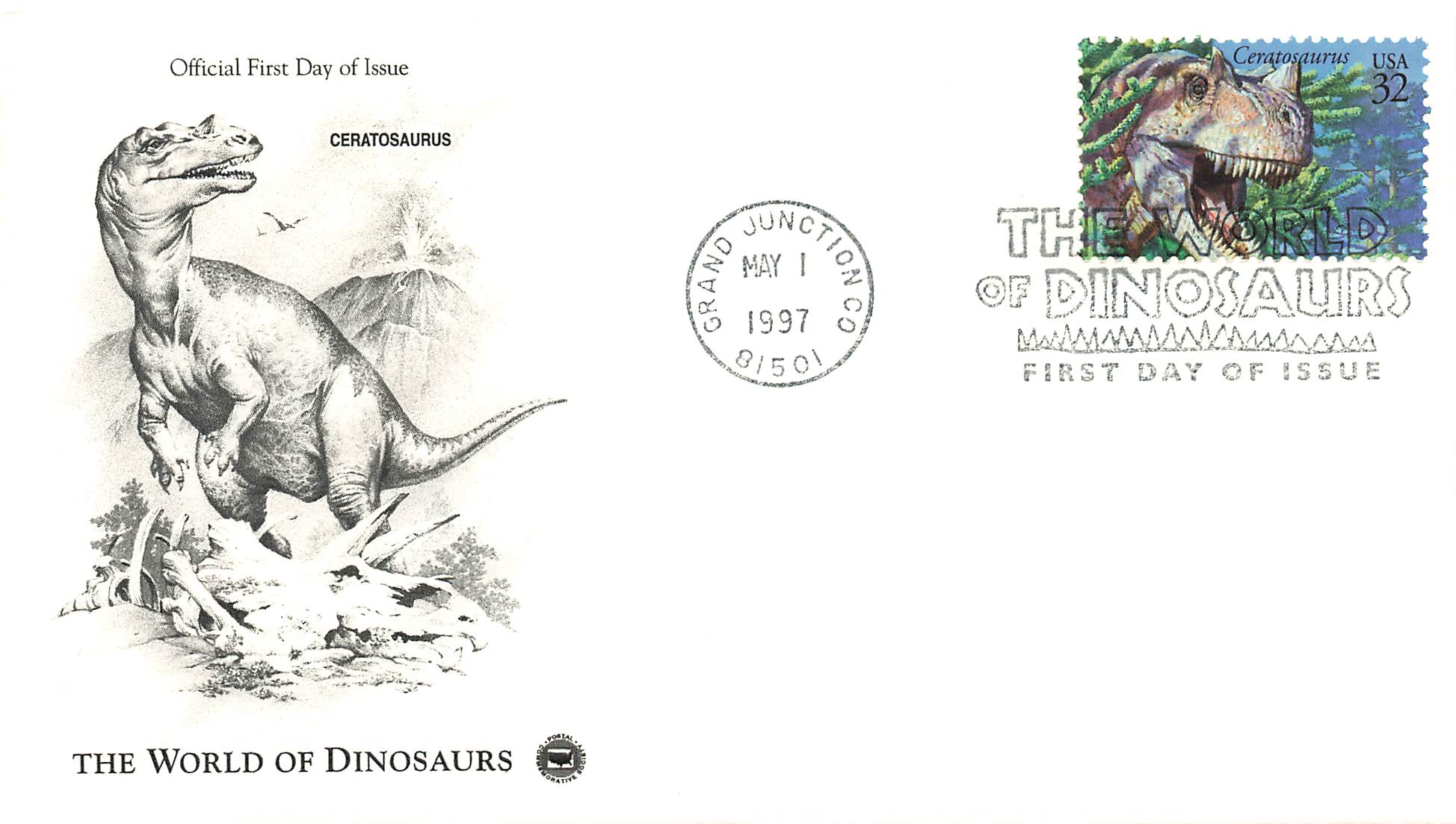 1997 The World of Dinosaurs Ceratosaurus .32