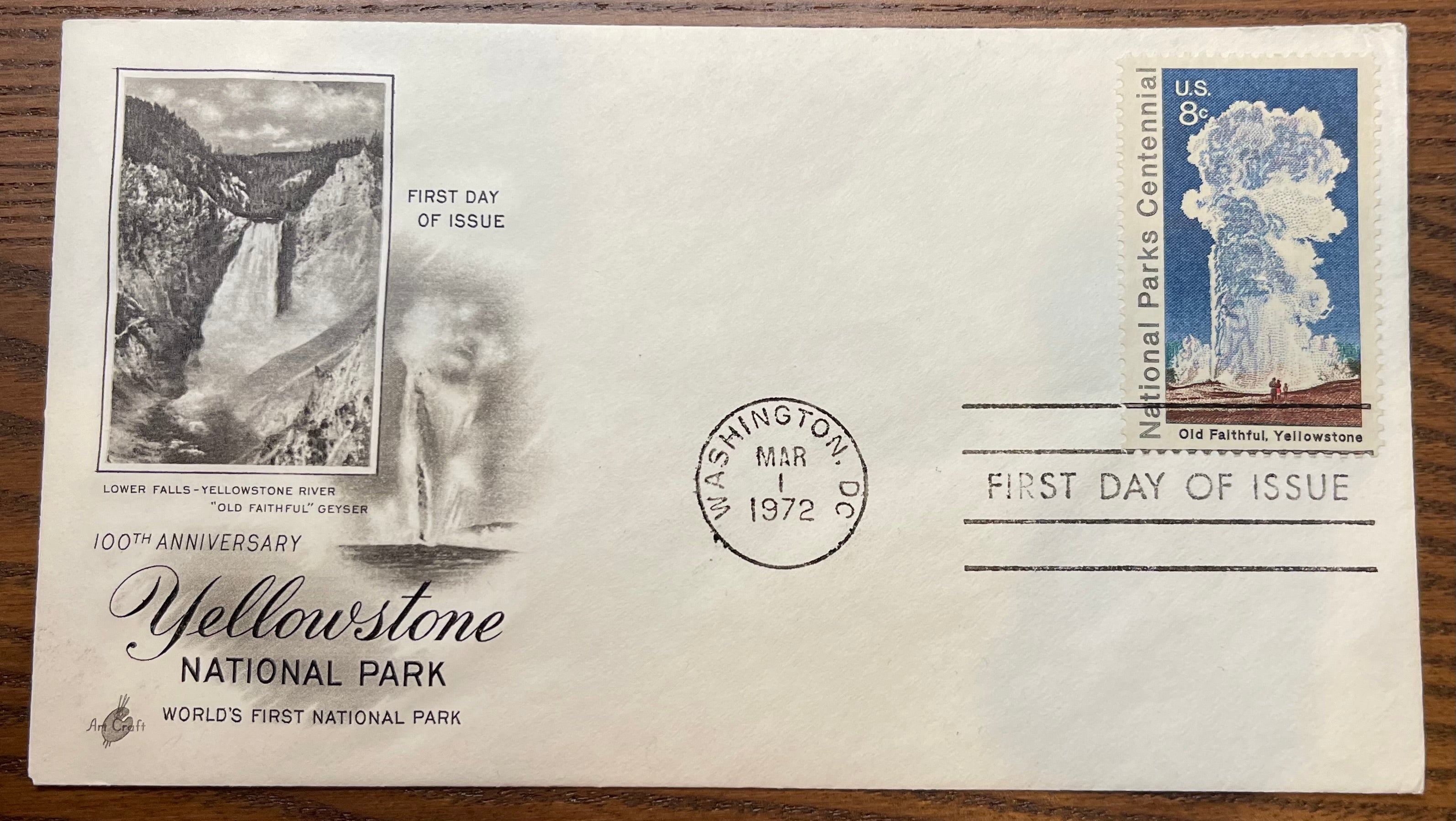 Yellowstone National Park FDC 1972