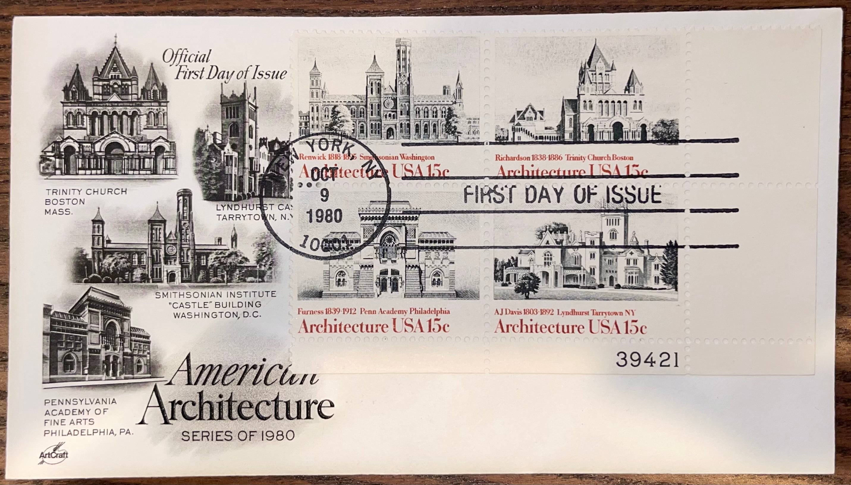 American Architecture Series FDC A - 1980