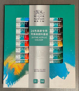 Winsor and Newton 24 Pack Acrylic Paint (10ml tubes)