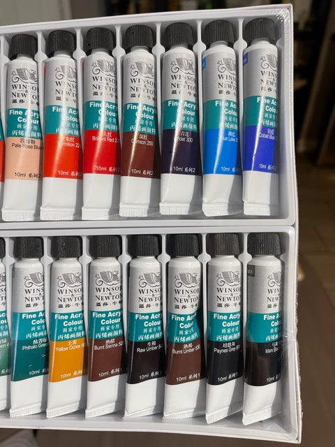 Winsor and Newton 24 Pack Acrylic Paint (10ml tubes)