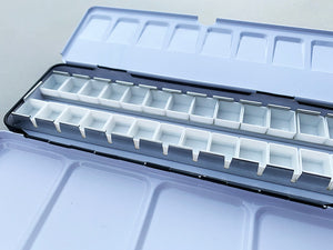 Laa-Loo Enamel coated Tin Watercolor Palette with 24 half pans